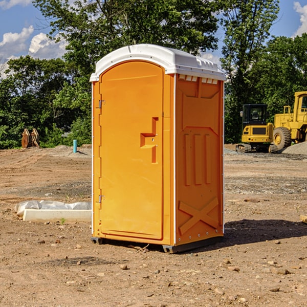 how often are the portable restrooms cleaned and serviced during a rental period in Hurdsfield North Dakota